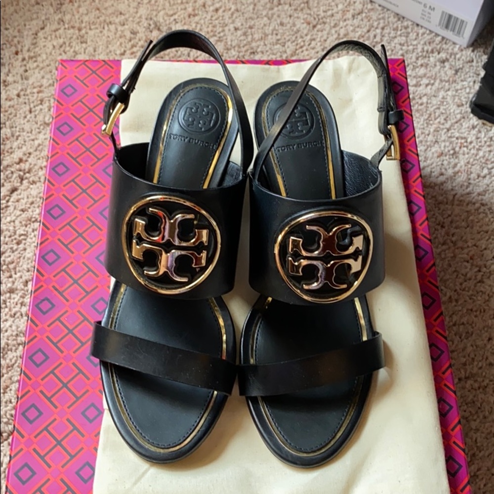 Tory Burch Wedge Sandals size 6 1/2